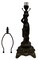 Poseidon Metal Lamp Base, Dark Bronze Finish With Gold Highlights, Nicely Weighted, 21" Tall